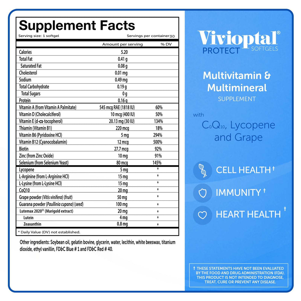 Vivioptal for Men vitamins packaging