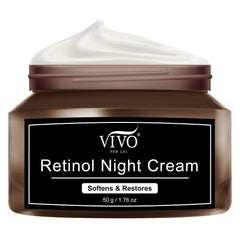 Vivo Per Lei Retinol Night Cream jar closeup for deep hydration