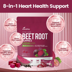 60-count pouch of VivoNu Beet Root Gummies
