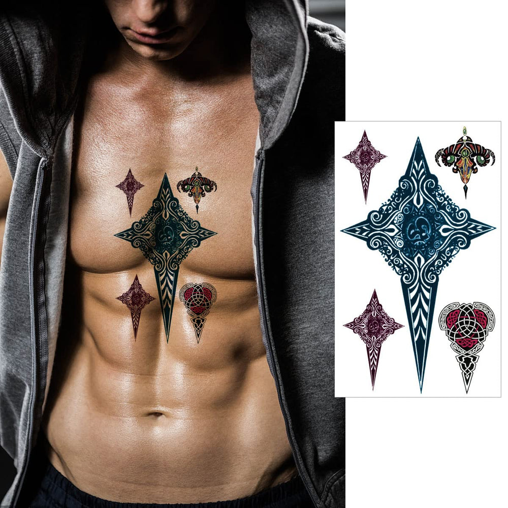 VIWIEU tattoo sheets sized 9.45 by 5.43 inches for versatile coverage.