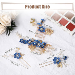 VOCOSTE multi-size rhinestone hair comb set offers versatile styling options