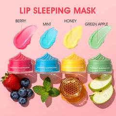 VOERUY 4pcs lip sleeping mask bundle for daily lip care and nourishment.