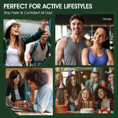 VOERUY active lifestyle scene emphasizing all-day odor control.