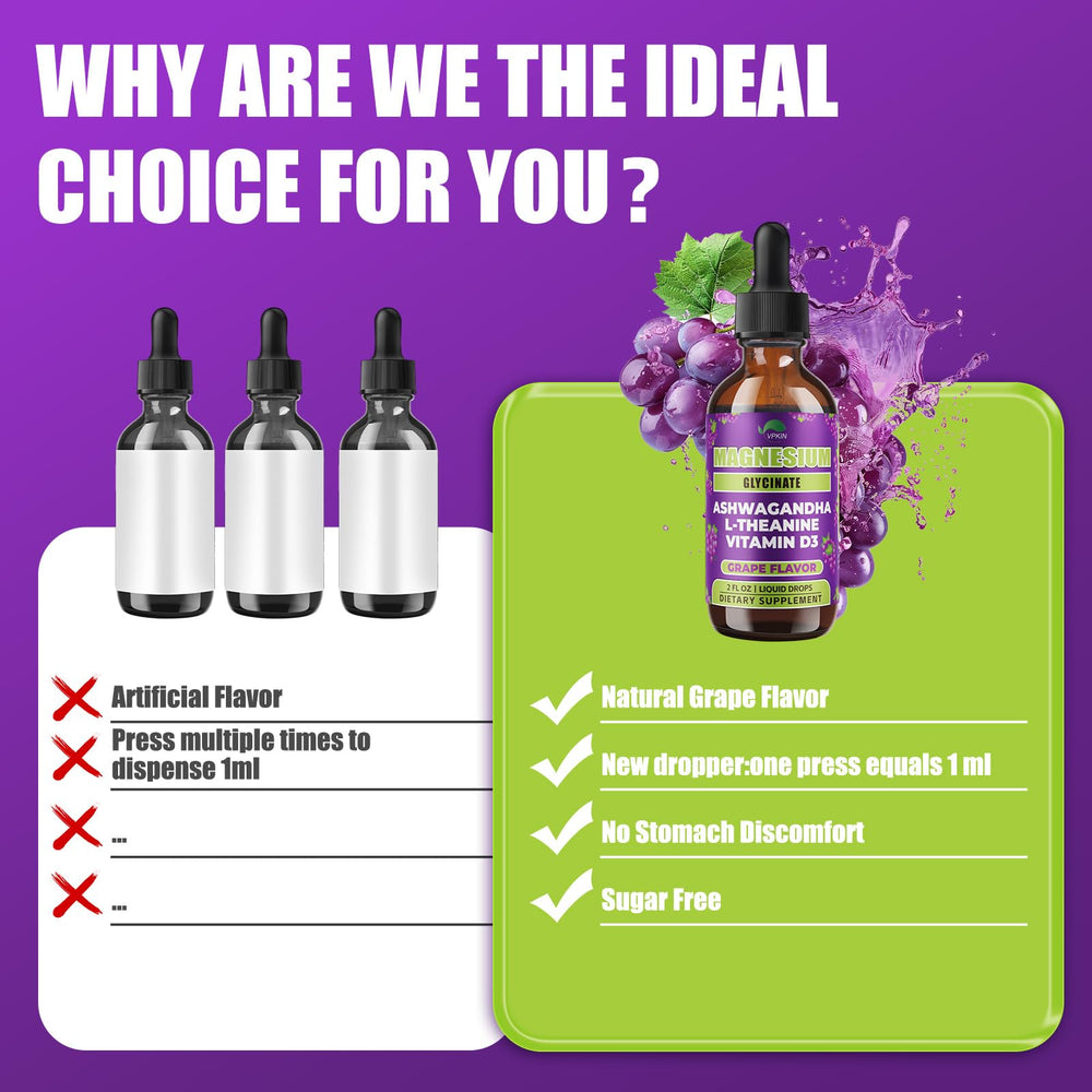 Ingredients: magnesium glycinate, L-Theanine, Ashwagandha, Vitamin D3