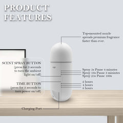 VT VERYSCENT TECH durable polypropylene build complements contemporary décor and long-lasting use.