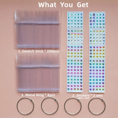 VUOJUR holographic number stickers for precise color matching