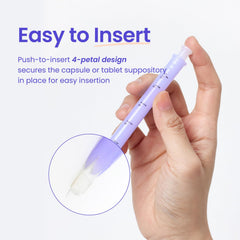 VWELL MaxComfort threaded end with markings aligns with standard tubes for dosing.
