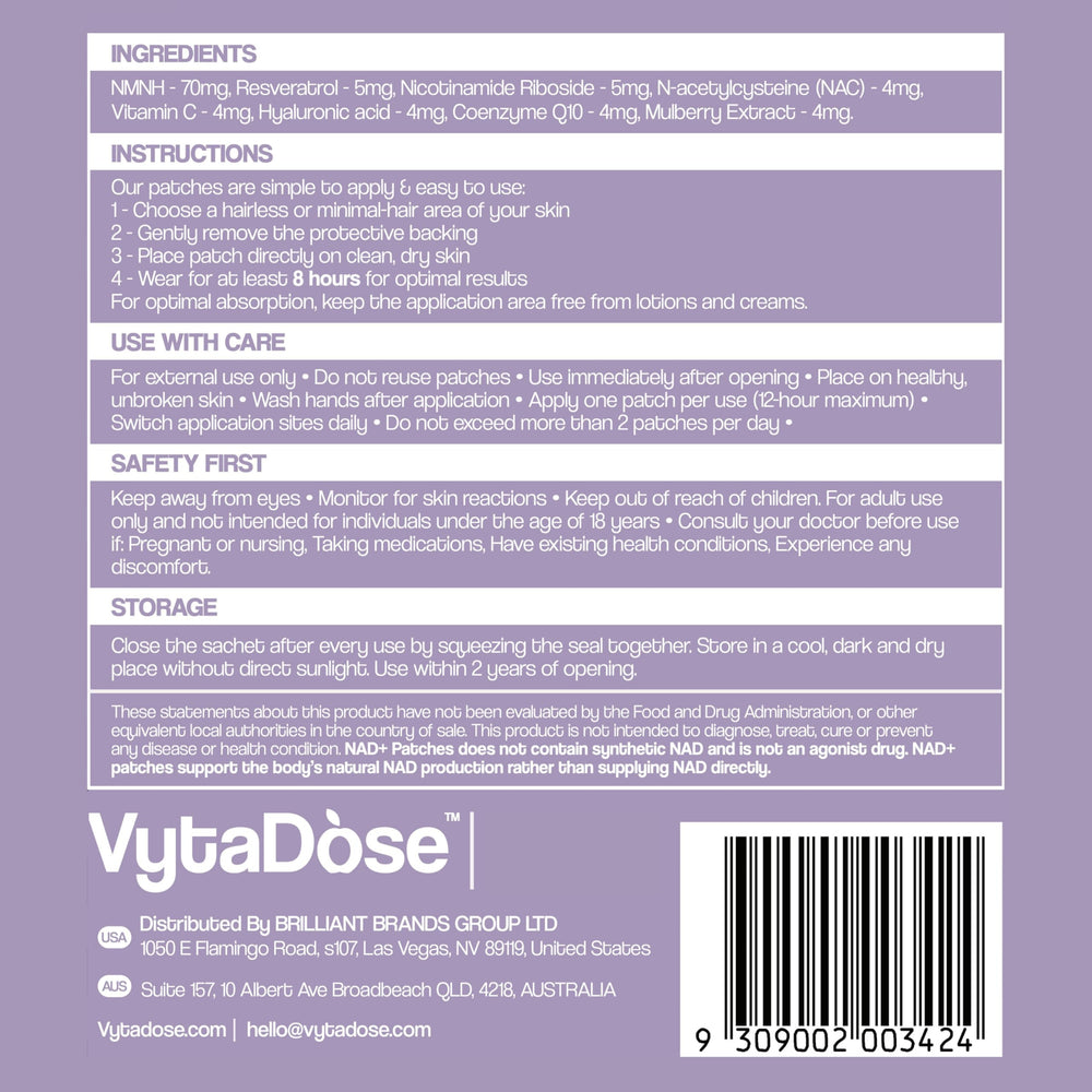 Patch benefits for anti-aging and wellness
