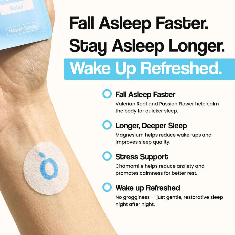 Close-up of Vytadose Sleep Patch on skin