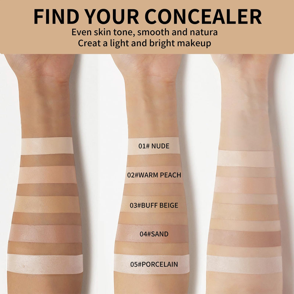 W3W Warm Peach concealer close-up covering blemish for seamless skin.