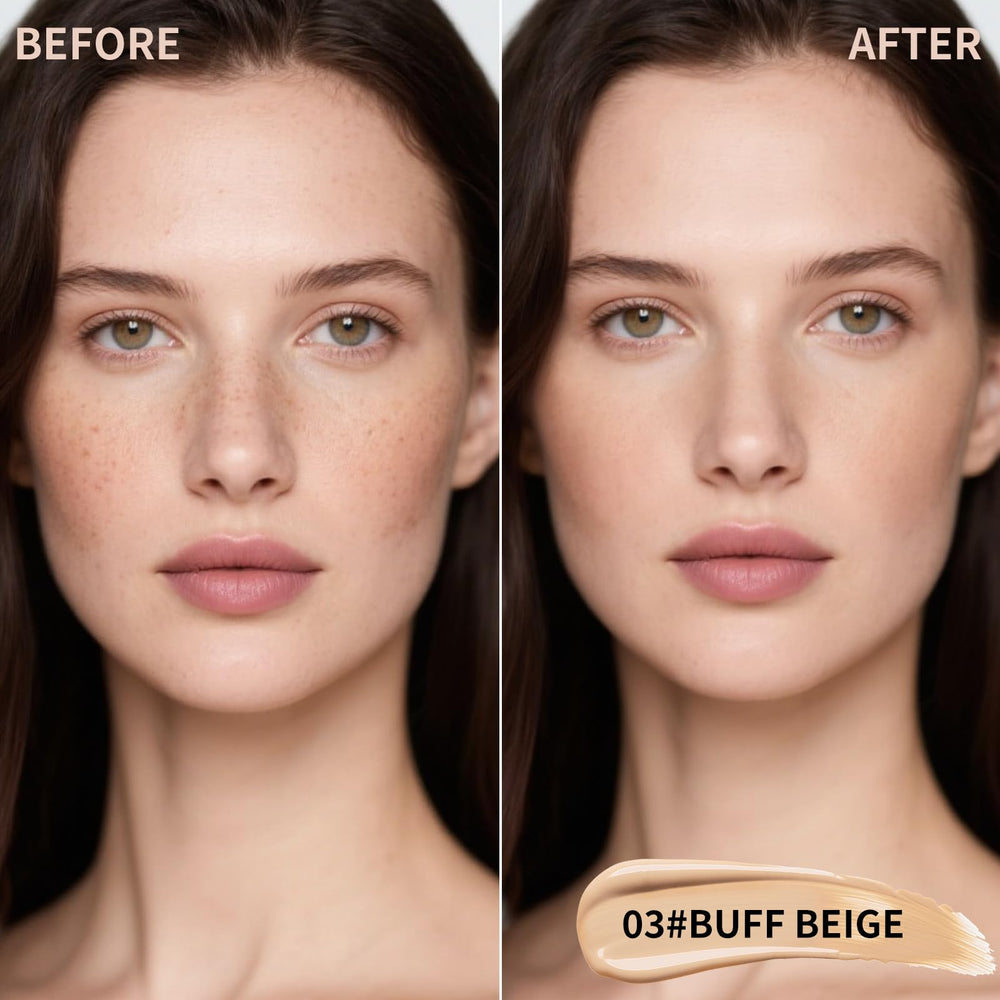 W3W concealer application demonstrating buildable coverage on skin.