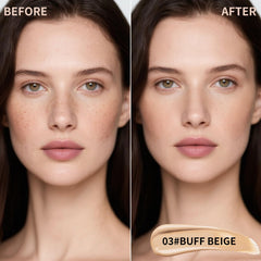 W3W concealer application demonstrating buildable coverage on skin.