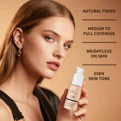 W3W matte satin finish demonstrates long-lasting, oil-control look.