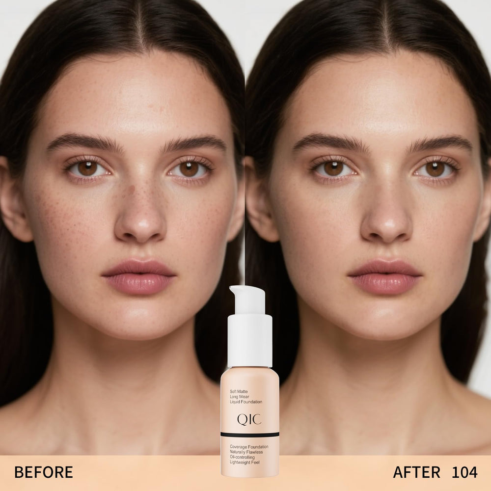 W3W liquid foundation swatch buff beige for seamless blending on skin.