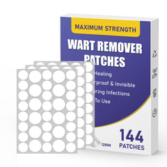 WABRINY Wart Remover Patch packaging with individual wraps for travel-friendly use.