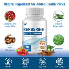 Four-pack packaging of WACHRAY Berberine supplement