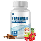 Front view of WACHRAY Berberine 1500mg bottle with Cinnamon complex