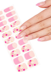 Wahrshei semi cured gel nail wraps 20pc kit for quick home manicures.