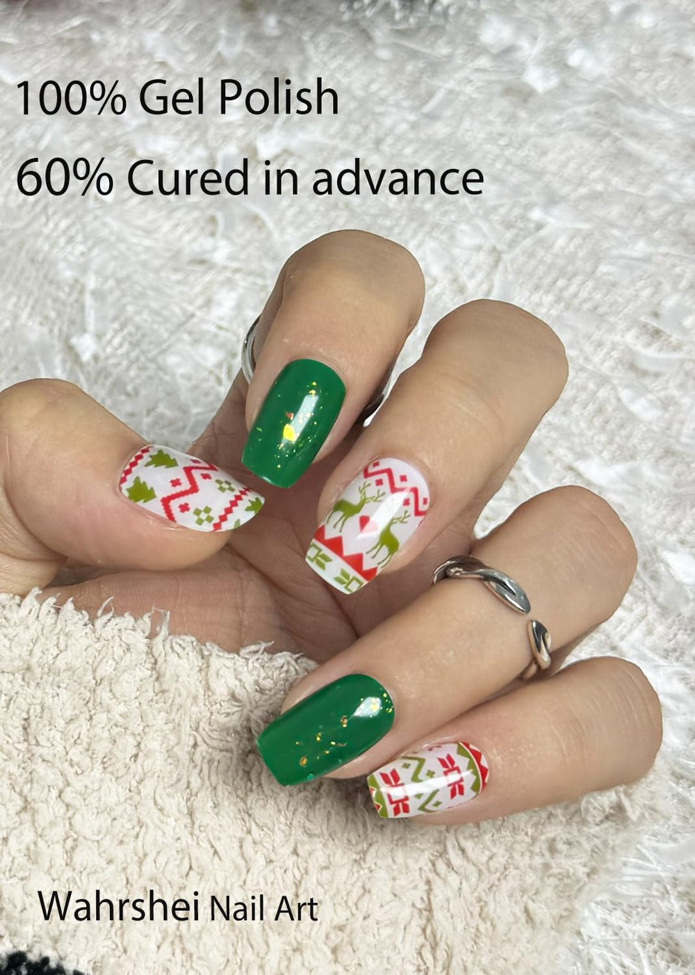 Wahrshei UV gel nail sticker pack ready for easy home manicure.
