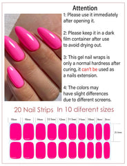 Wahrshei UV-LED nail sticker application close-up for fast styling.