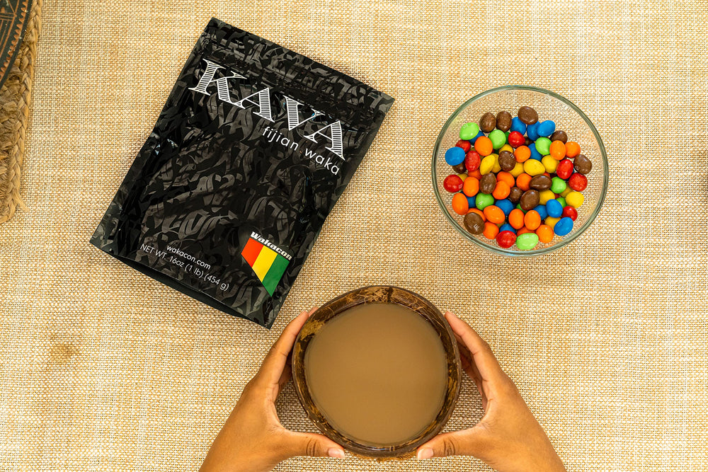Measuring spoon with kava powder