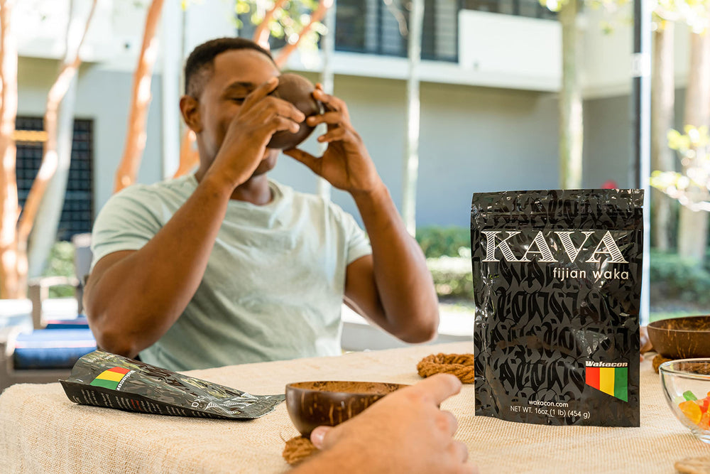 Earthy kava powder close up aroma