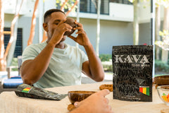 Dark noble kava powder emphasizing potency and traditional grind