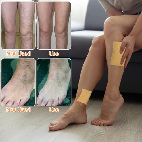 Close-up of turmeric varicose vein patch texture