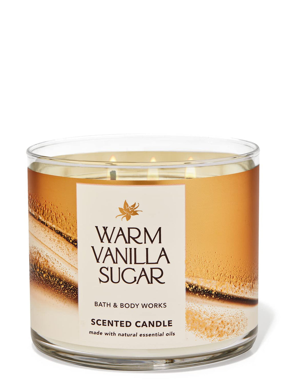 Warm Vanilla Sugar 14.5 oz 3-Wick Candle - front label view