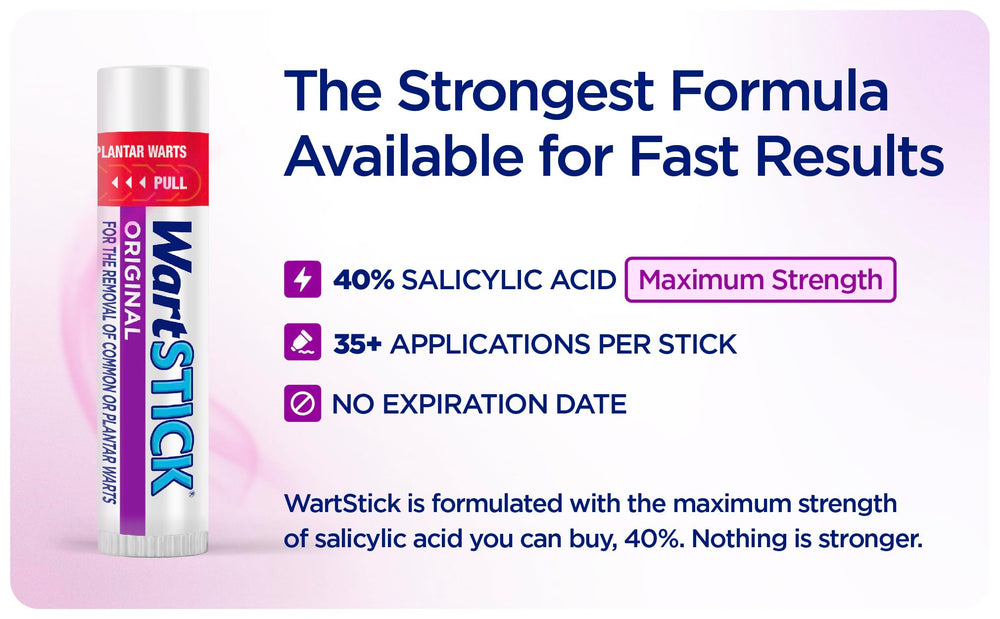 WartStick two tubes packaging back demonstrates multi-pack convenience.