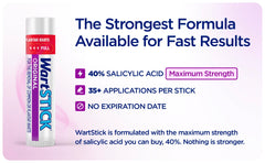 WartStick two tubes packaging back demonstrates multi-pack convenience.