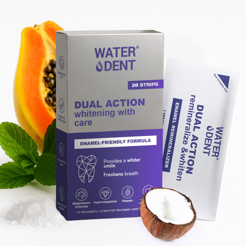 Water Dent Whitening & Remineralization Strips kit packaging