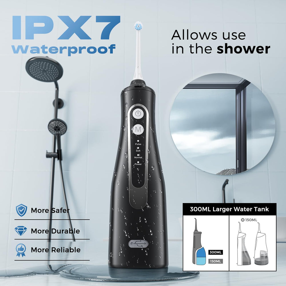 Rechargeable with USB-C charging and 300ml tank
