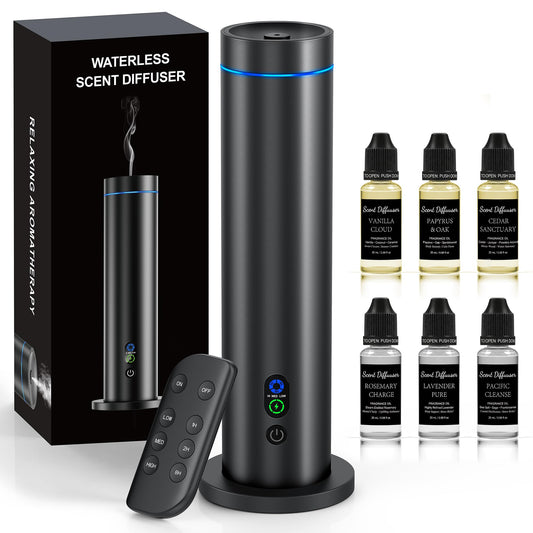 Waterless diffuser unit in black matte finish