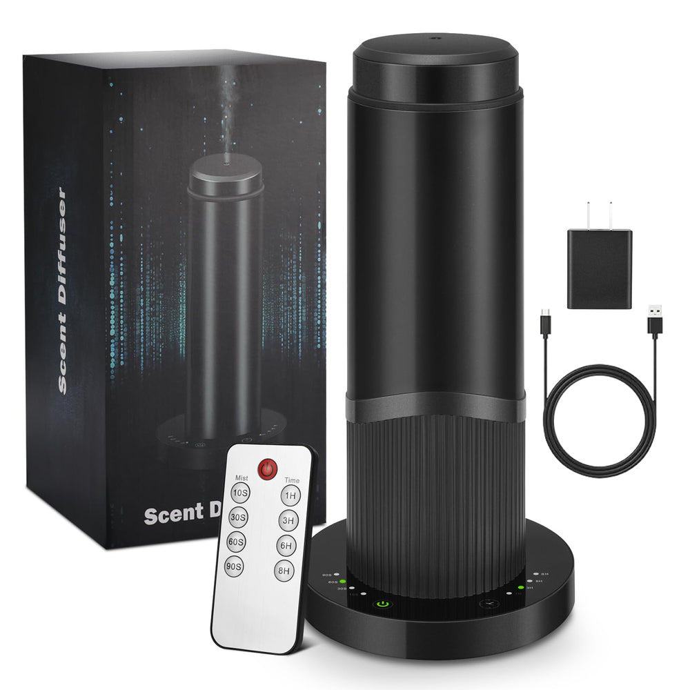 Waterless diffuser in black 200ml front view
