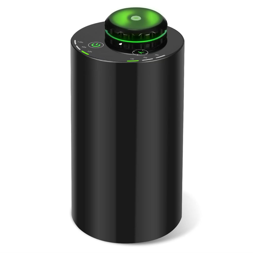 Waterless diffuser in black with 7-color LED lighting