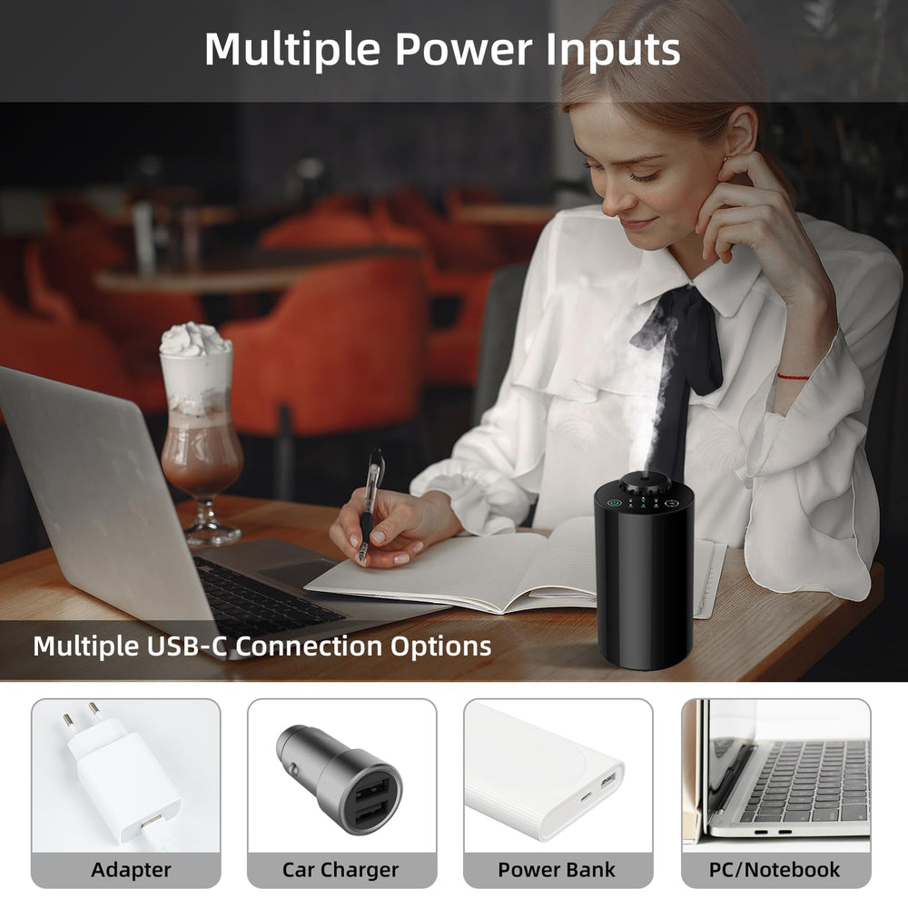 Built-in 2000mAh battery compartment of black diffuser