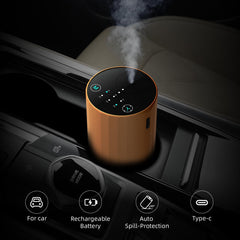 Compact battery-operated diffuser ideal for home, car, and office