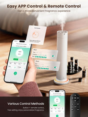 Nano-atomization diffuser close-up emitting mist