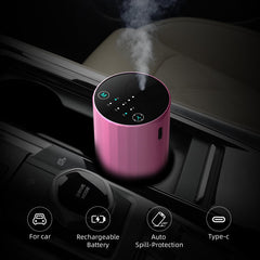 Pink waterless diffuser packaging and refill bottles