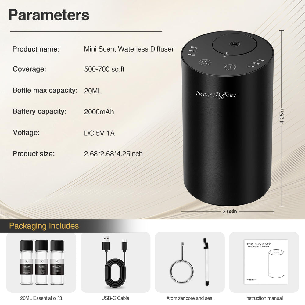 Multiple power options including adapter, car charger, power bank, and PC