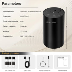 Multiple power options including adapter, car charger, power bank, and PC