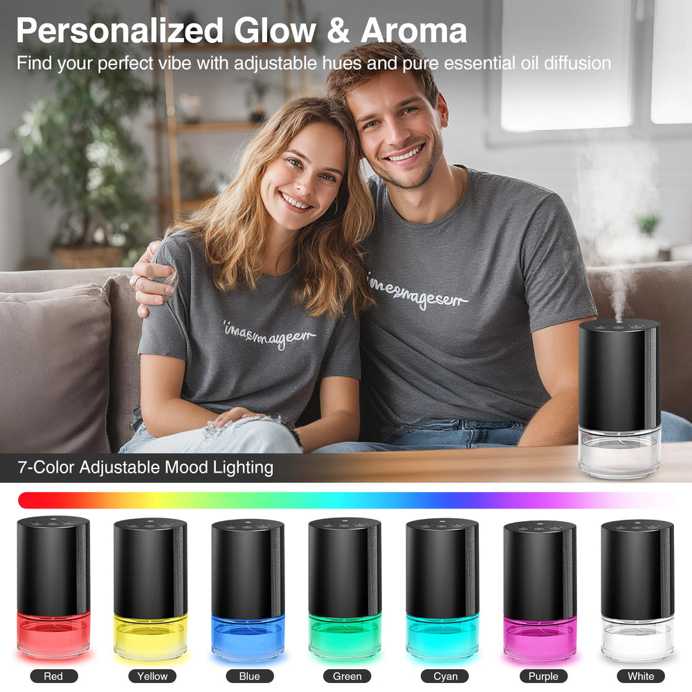 Rechargeable 1800mAh battery and USB-C charging port on the diffuser