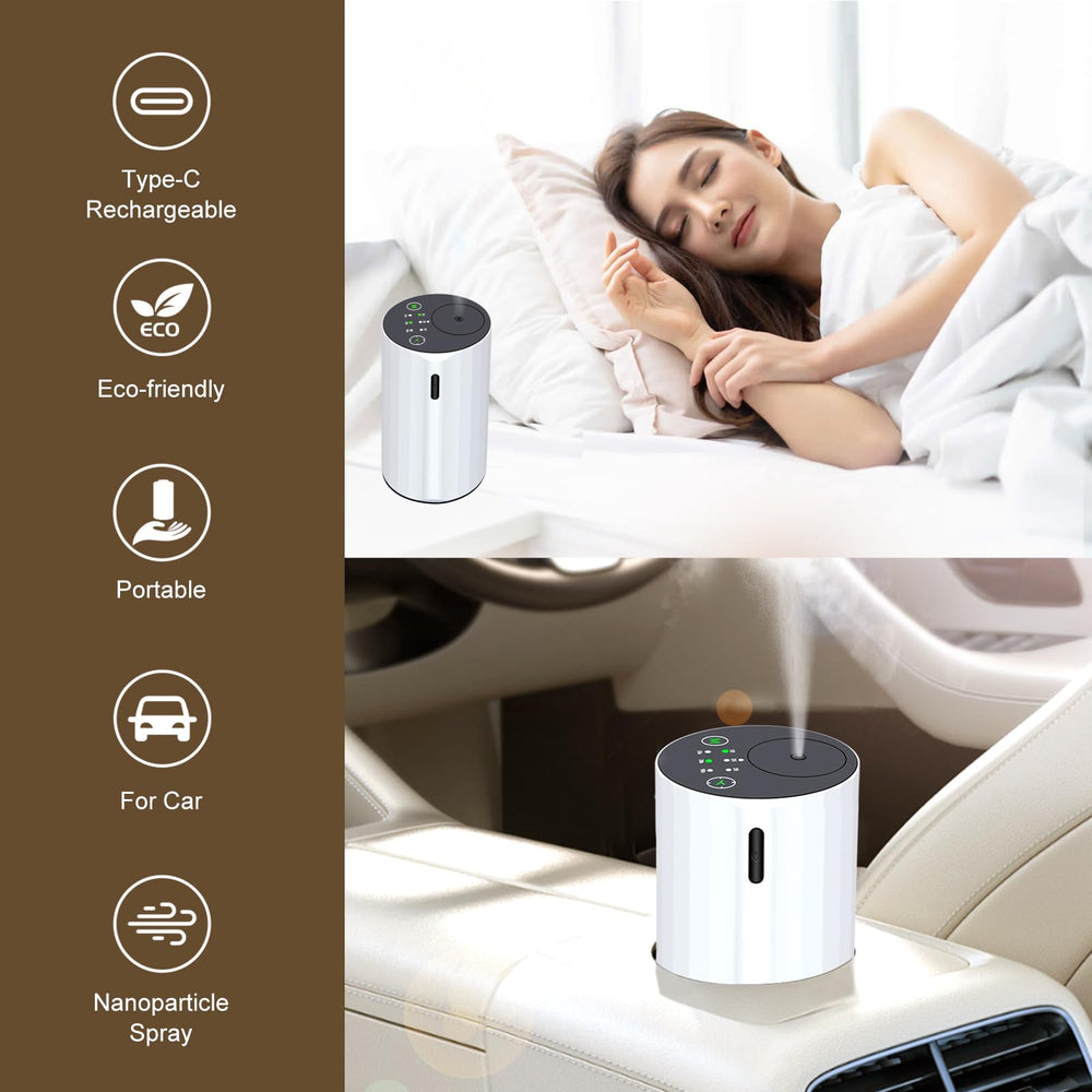Close-up of nano mist technology in waterless diffuser