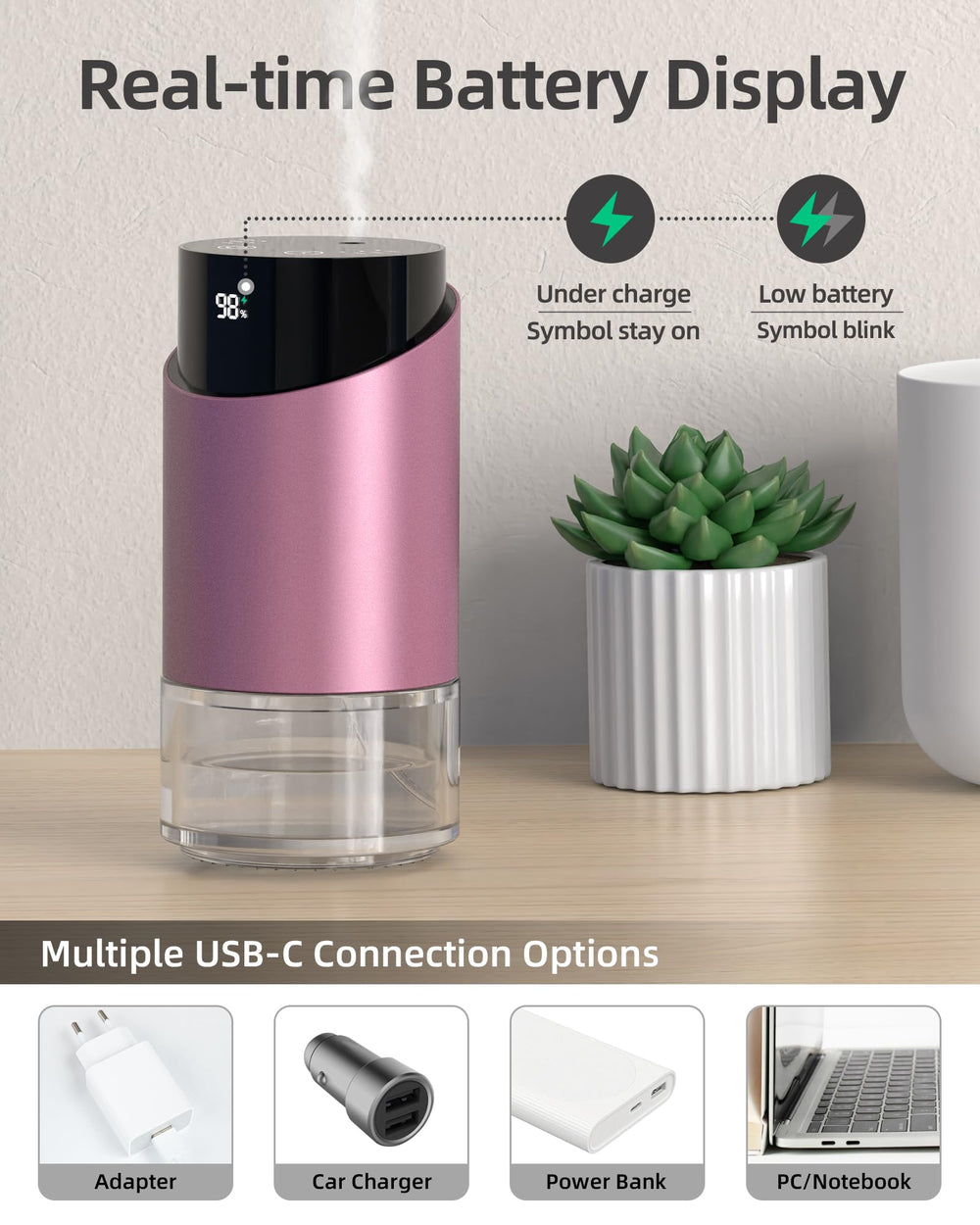 Car-friendly diffuser designed to fit standard cup holders