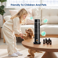 Included starter kit: oils, remote, USB cable, power adapter