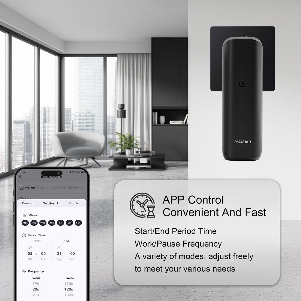 Rear view of wall outlet compatible diffuser