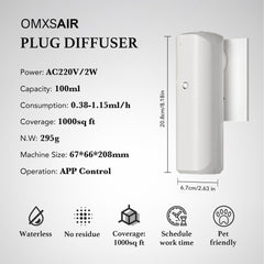 Leak-proof 100ml bottle and rotating plug for wall sockets