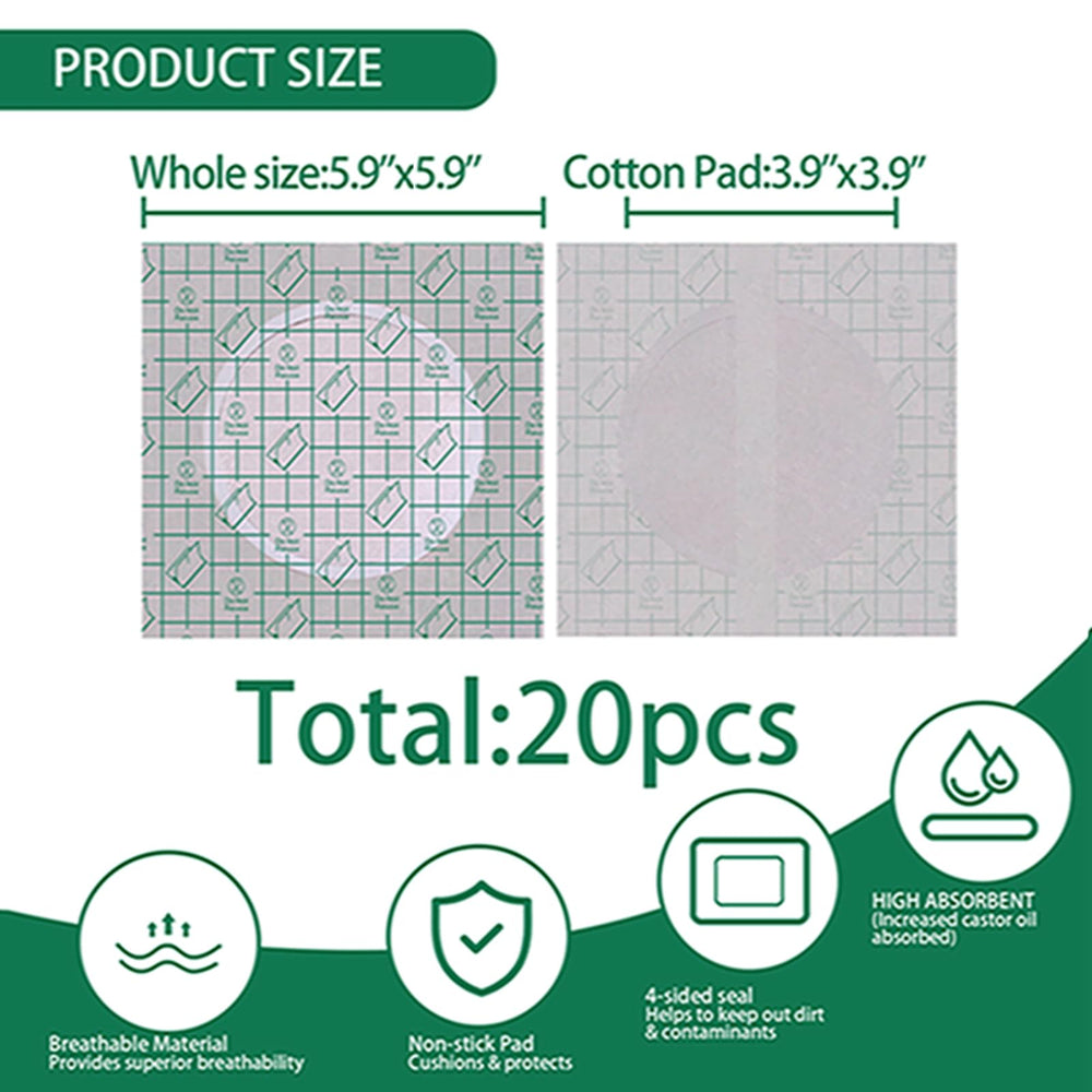 Wrap being worn during sleep or light activity for oil absorption