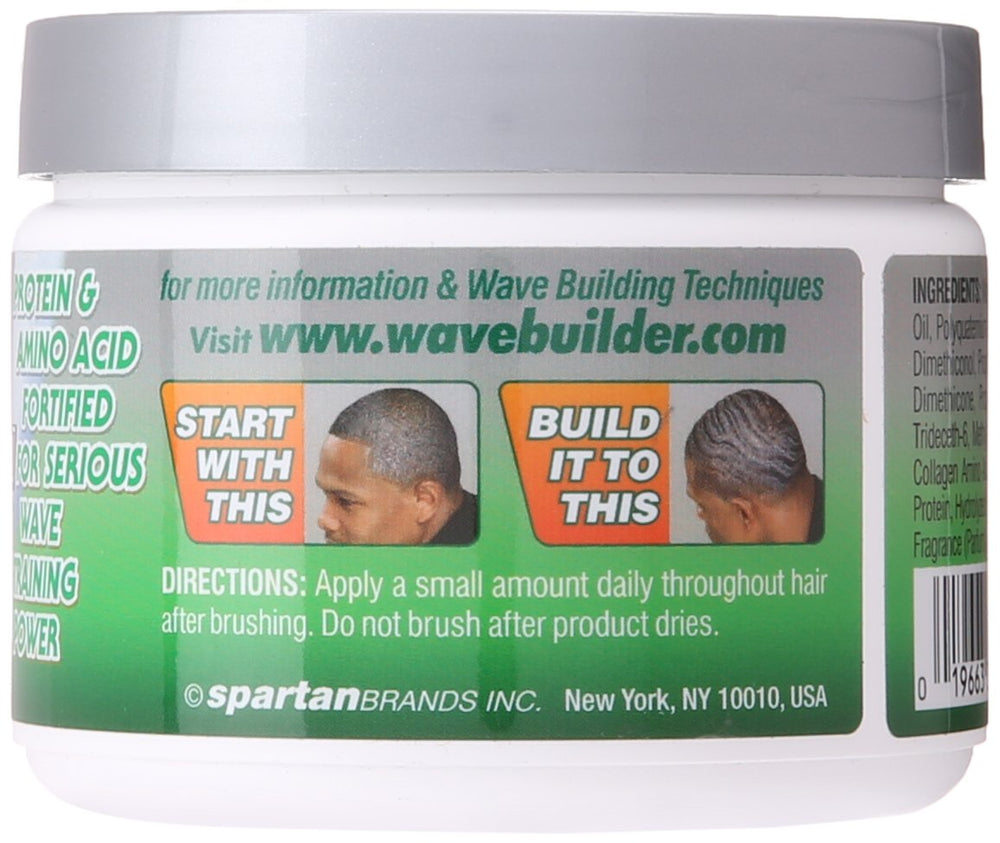 WAVEBUILDER Natural Wave Puddin after use shows hydrated, shiny waves